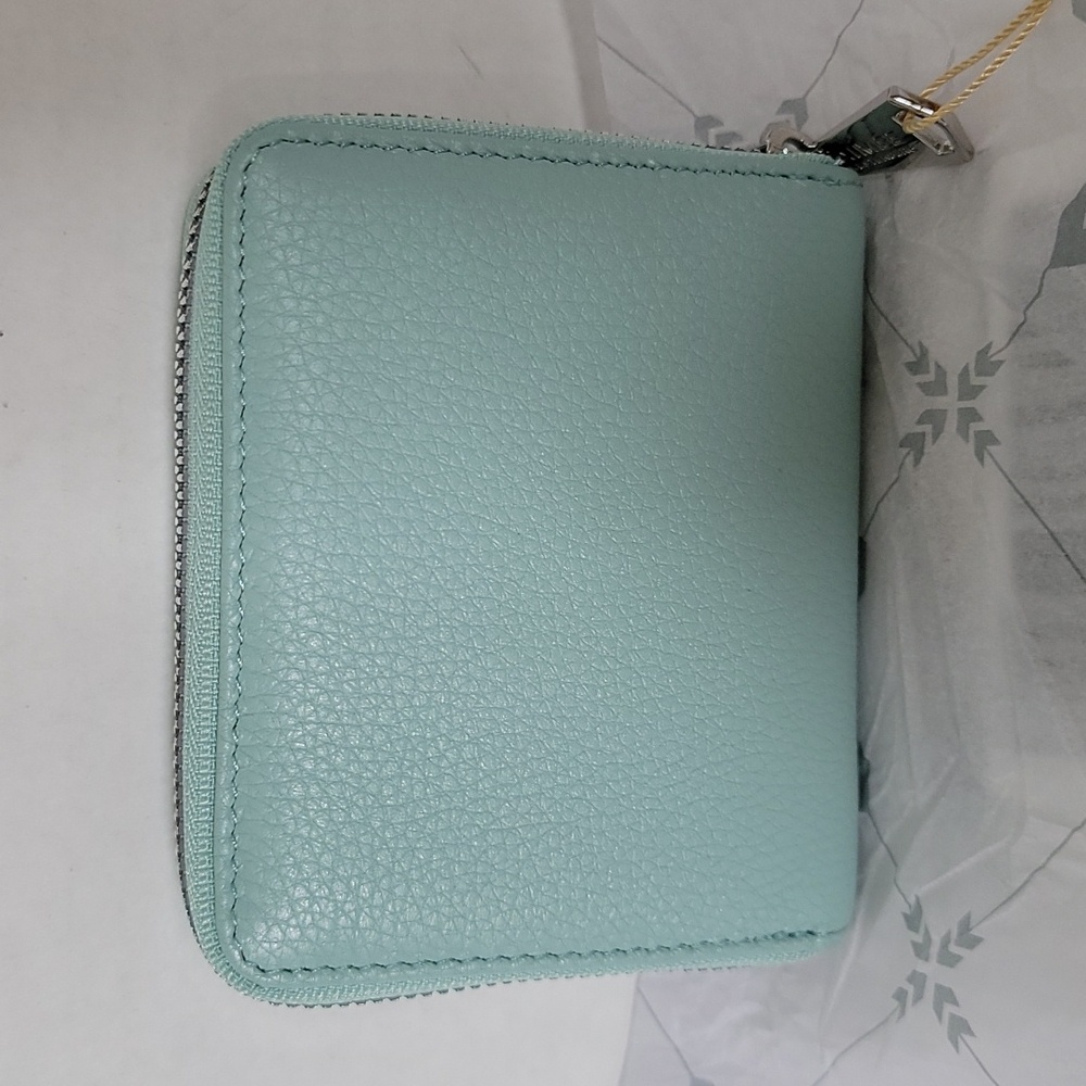 Aimee Kestenberg pale turquoise zip around card wallet - Picture 3 of 11